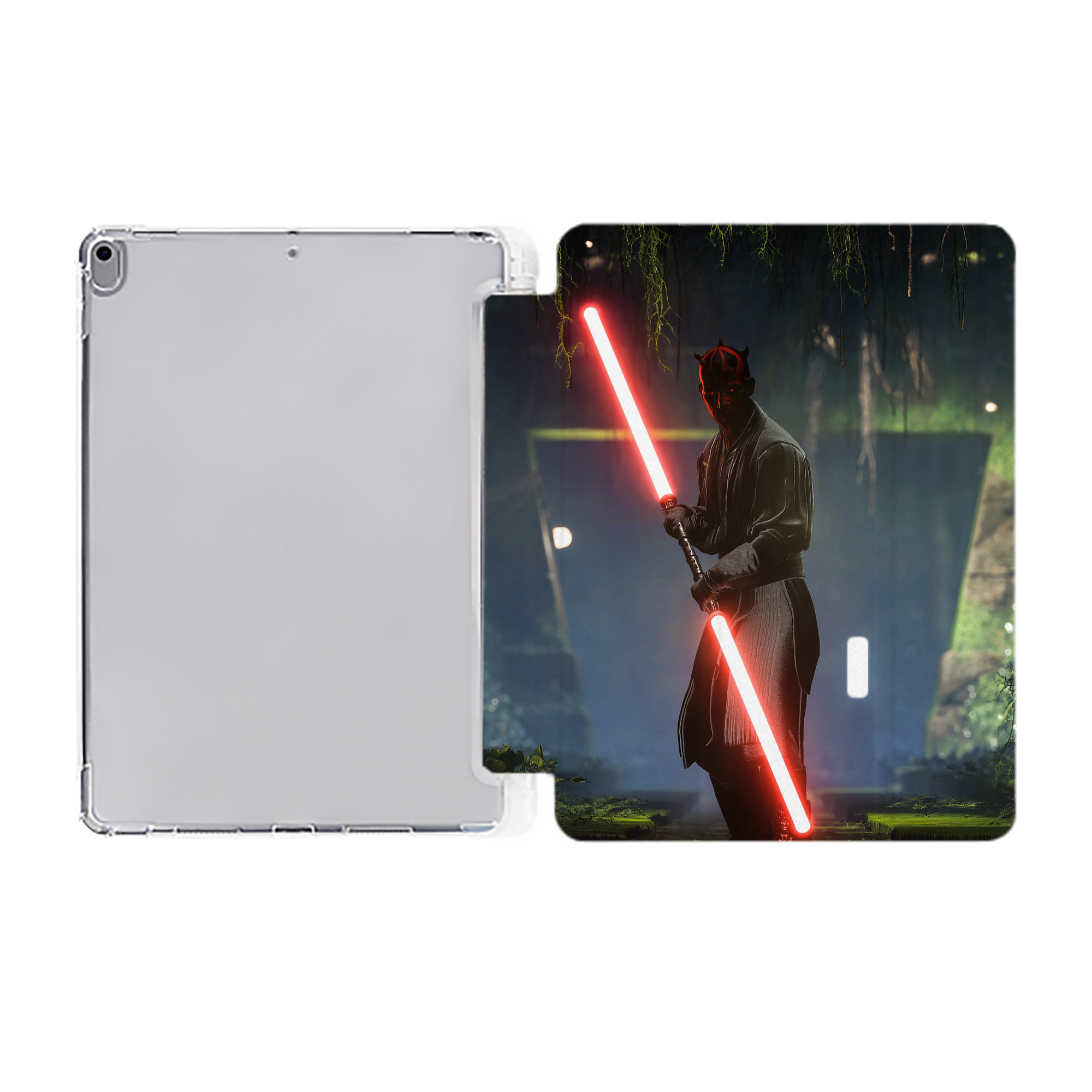 （画像用） スター・ウォーズ Star Wars IPad ケース ペン収納付き 三つ折りスタンド PUレザー×シリコン 対応機種9.5/10.5/10.9インチ